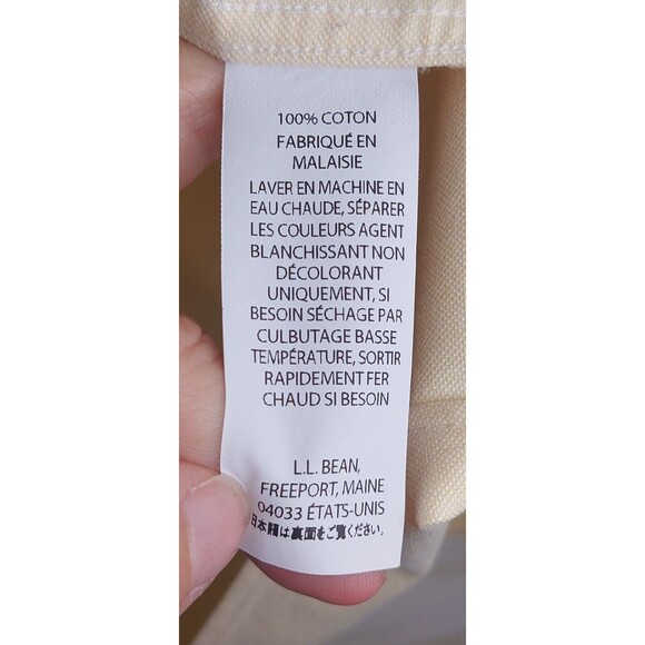 LL Bean Shirt Mens 16.5-37 Yellow Wrinkle-Free Long Sleeve Traditional Fit - Picture 4 of 5